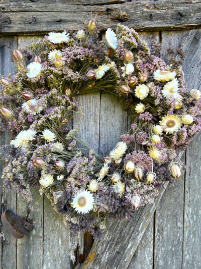 dried wreath vintage