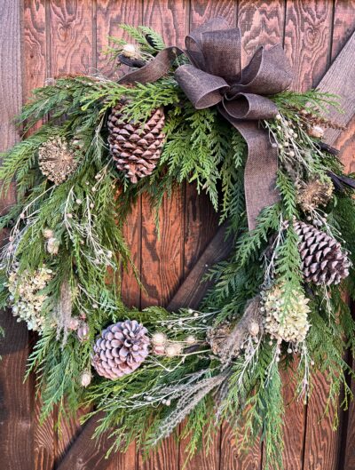 extra large cedar holiday wreath