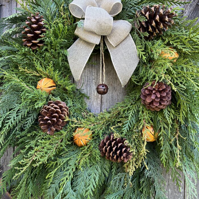 cedar and cypress holiday wreath