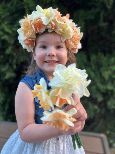 Daffodil flower crown by Ivy and Birch Design