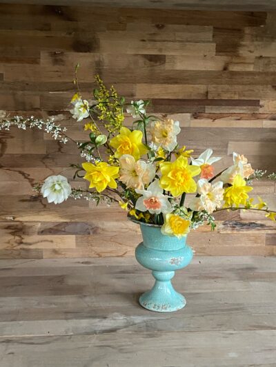 Daffodil arrangement by Verbena Floral