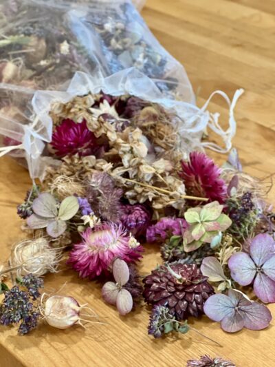 Dried floral scatter