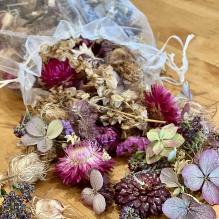 Dried floral scatter