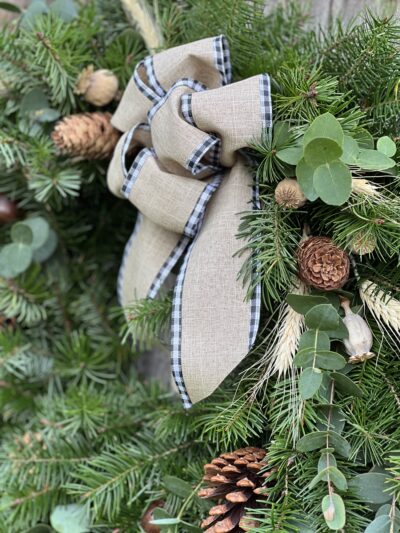 Fir and Eucalyptus and Pinecone Wreath - Image 3